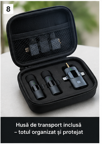
AETRIX MicPro wireless microphone kit with protective carrying case and accessories


