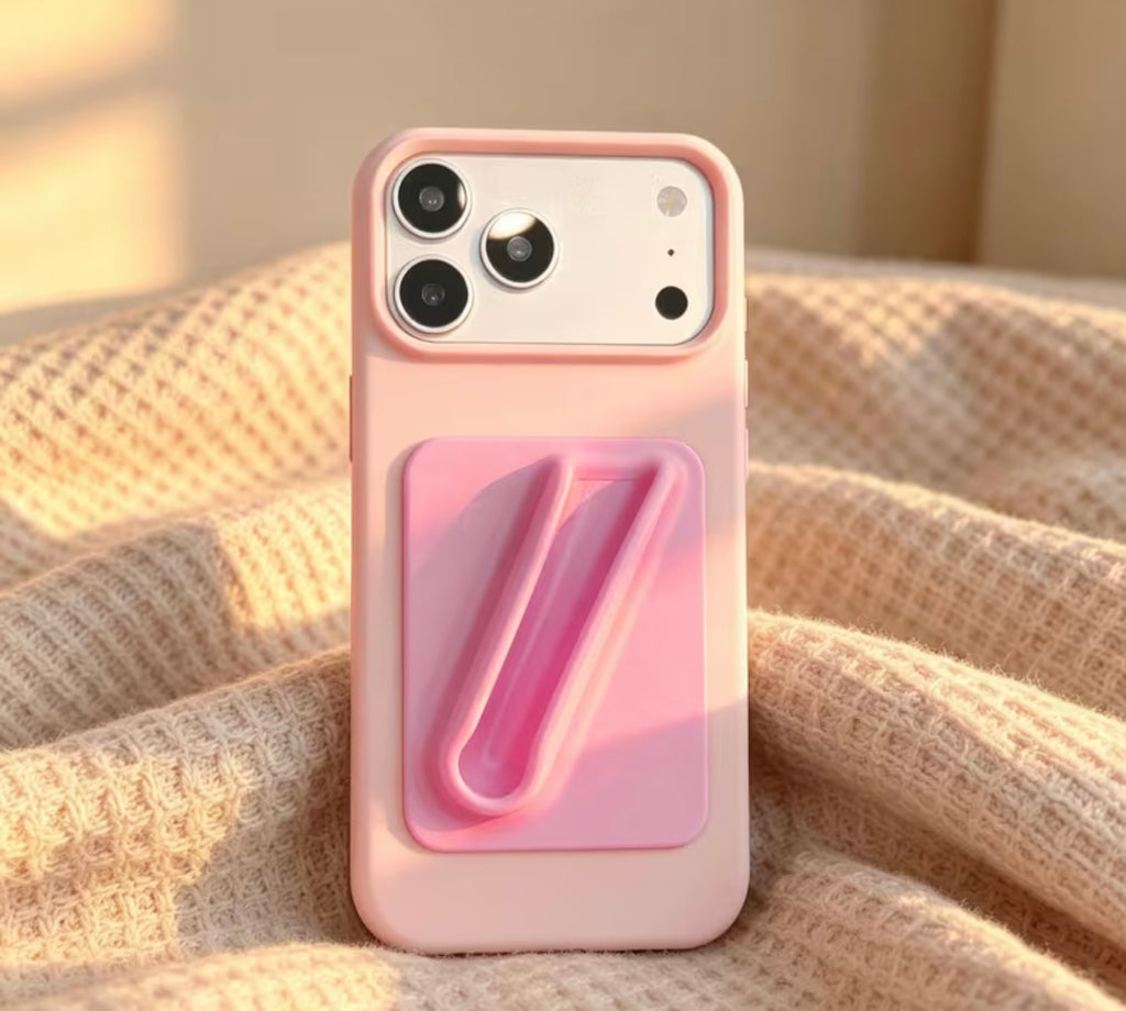     Huse iPhone AETRIX bordo și neagră cu suport integrat